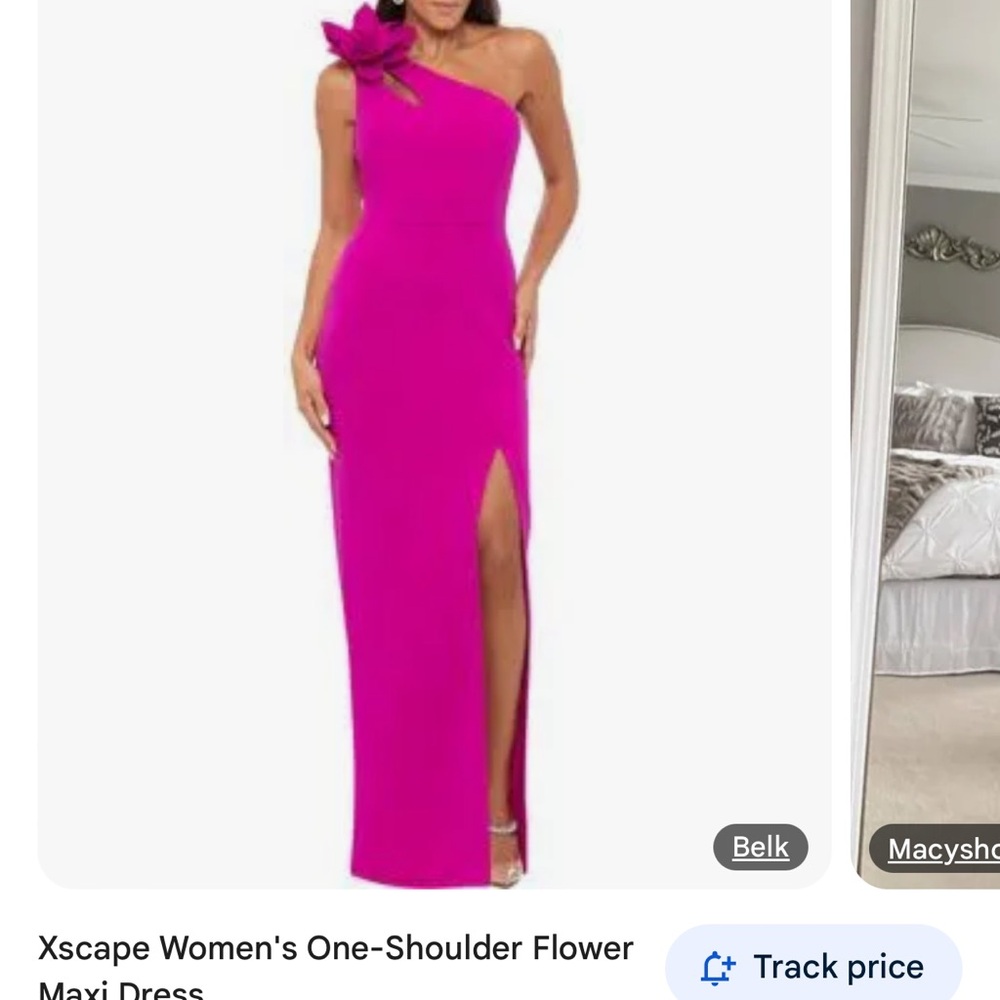 Belk Fuchsia One-Shoulder Dress